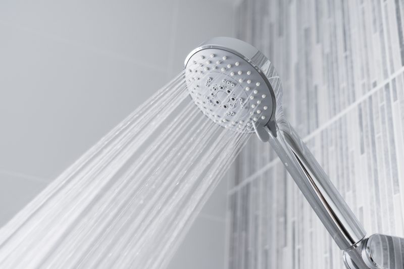 Rainfall Showerhead in a Minimalist Bathroom